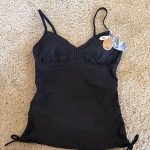 Prana Black Tankini Top Swimwear